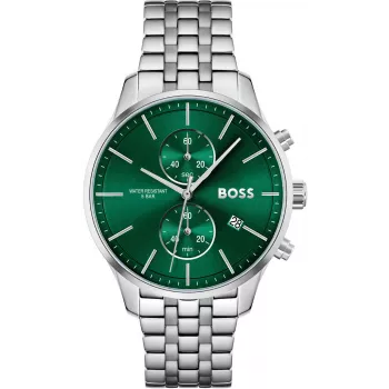 BOSS Vīriešu Skymaster Hronogrāfa Pulkstenis 1513975 42mm Nerūsējošais Tērauds Zils Ciparnīca