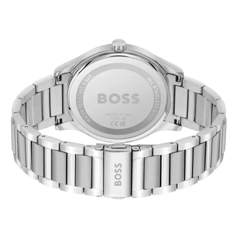 BOSS Vīriešu Pulkstenis 1513979 Pilot Edition 43mm Zils Ciparnīca Brūna Āda