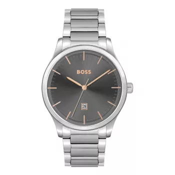 BOSS Vīriešu Pulkstenis 1513979 Pilot Edition 43mm Zils Ciparnīca Brūna Āda