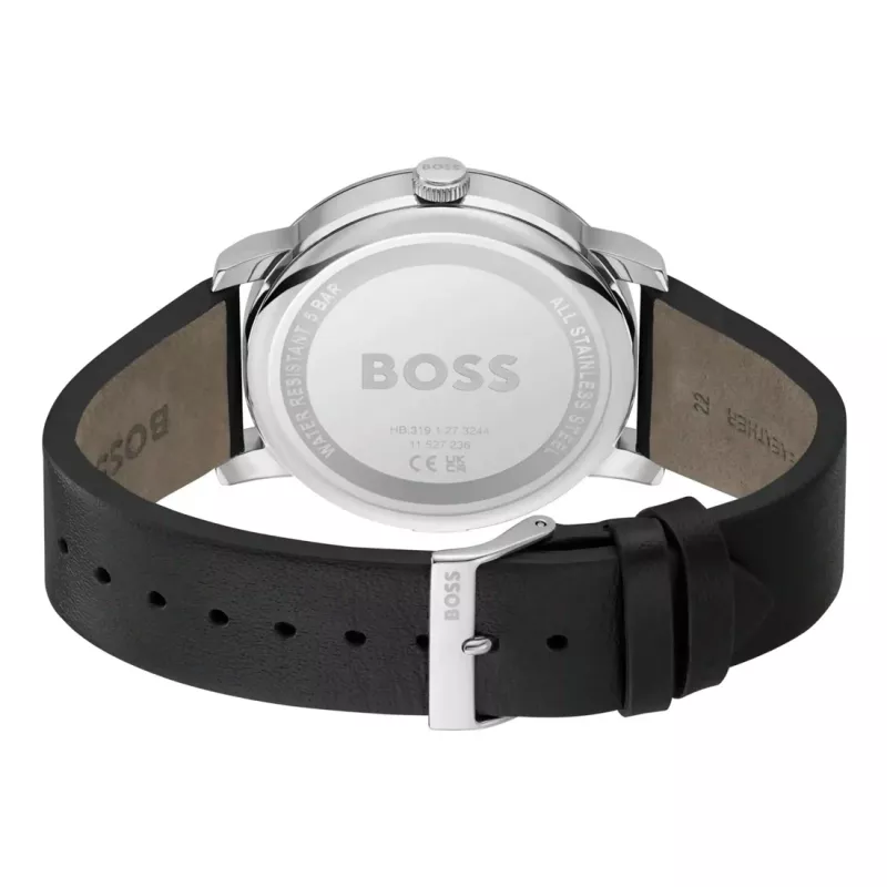 BOSS Vīriešu Pulkstenis 1514125 Velocity Kvarca Hronogrāfs 44 mm Zils Ciparnīca Brūna Ādas Siksniņa