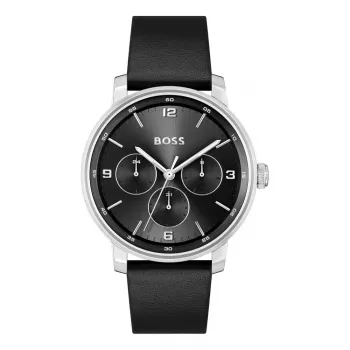BOSS Vīriešu Pulkstenis 1514125 Velocity Kvarca Hronogrāfs 44 mm Zils Ciparnīca Brūna Ādas Siksniņa