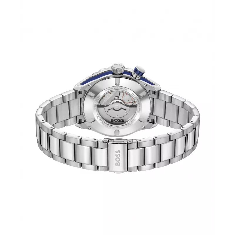 BOSS Vīriešu Pulkstenis 1514177 42mm Nerūsējošais Tērauds Zils Ciparnīca Hronogrāfs