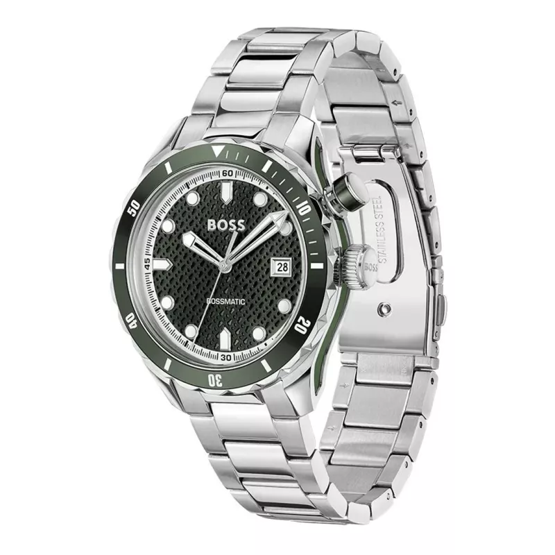 BOSS Vīriešu Pulkstenis 1514178 42mm Nerūsējošais Tērauds Zils Ciparnīcas Hronogrāfs