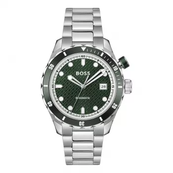 BOSS Vīriešu Pulkstenis 1514178 42mm Nerūsējošais Tērauds Zils Ciparnīcas Hronogrāfs