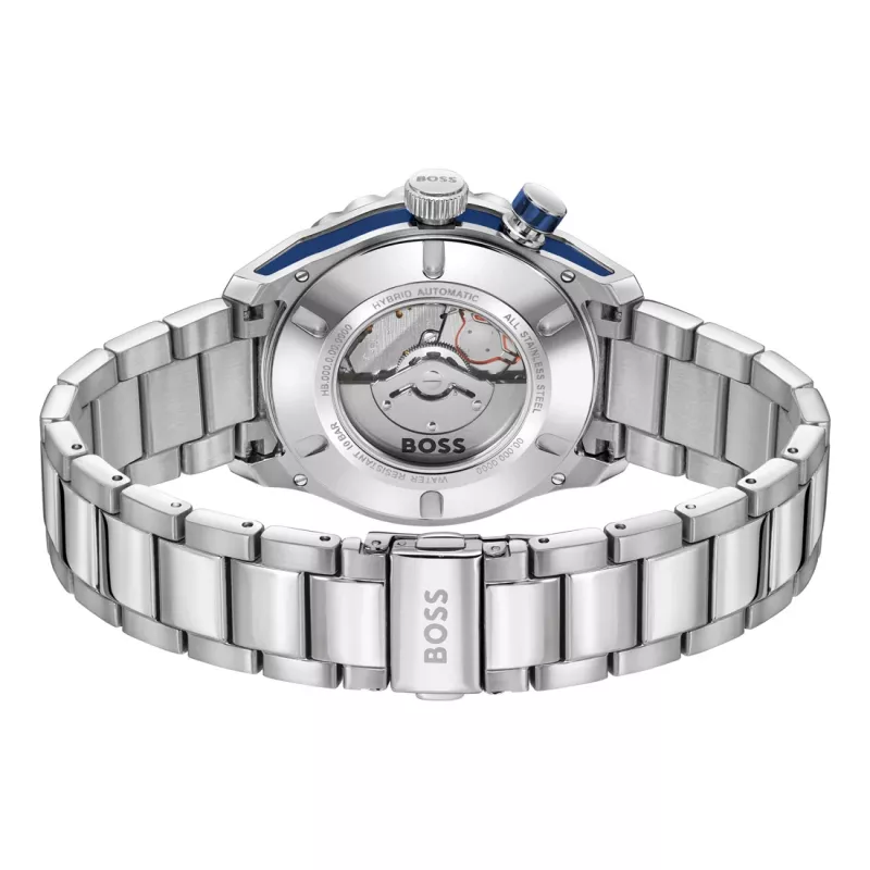 BOSS Vīriešu pulkstenis 1514212 42mm Nerūsējošais tērauds Zils ciparnīca Hronogrāfs