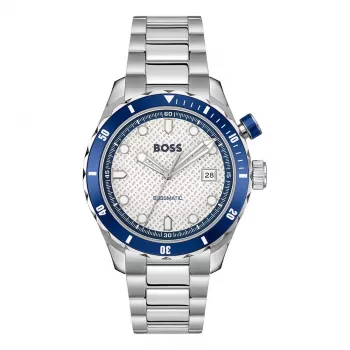 BOSS Vīriešu pulkstenis 1514212 42mm Nerūsējošais tērauds Zils ciparnīca Hronogrāfs
