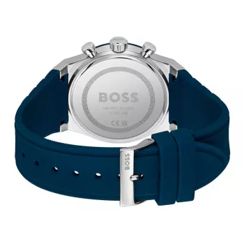 BOSS Vīriešu Pulkstenis 1514243 41mm Nerūsējošais Tērauds Zils Ciparnīca Hronogrāfs
