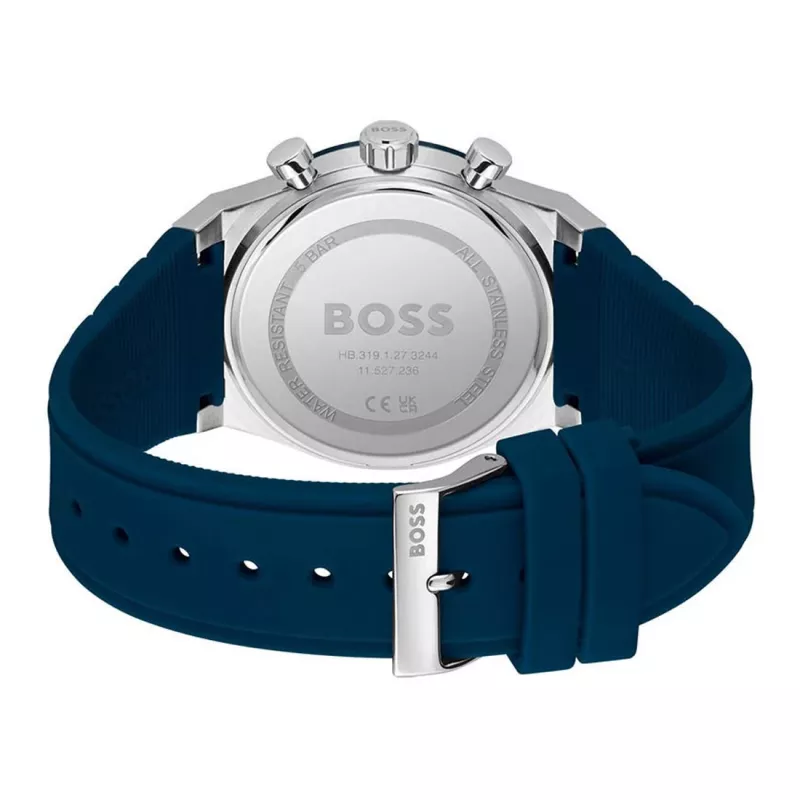 BOSS Vīriešu Pulkstenis 1514243 41mm Nerūsējošais Tērauds Zils Ciparnīca Hronogrāfs