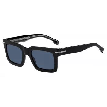BOSS SUNGLASSES BOSS MAN BOSS1501SINA Rectangular Acetate Frame 51/22/145 mm Black/Grey
