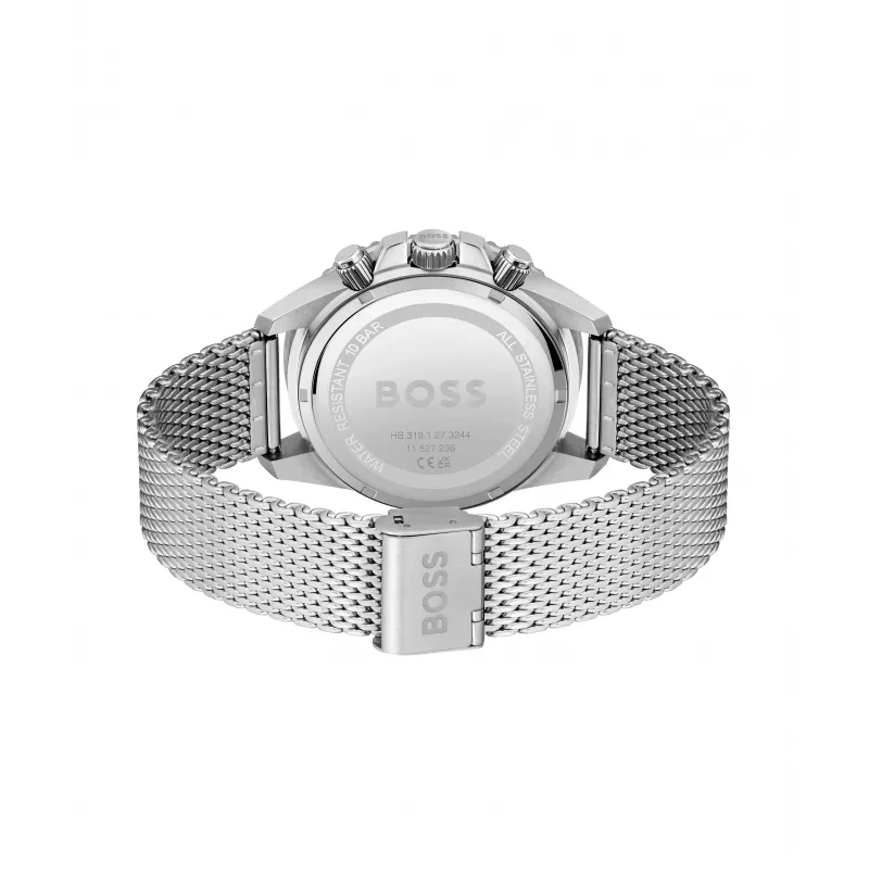 BOSS Velocity Vīriešu Hronogrāfa Pulkstenis 1513905 46mm Melns Silikons
