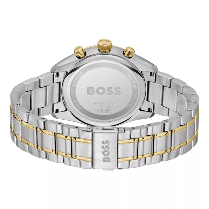 BOSS Velocity Vīriešu Kvarca Hronogrāfa Pulkstenis 1514227 44mm Melns Silikons