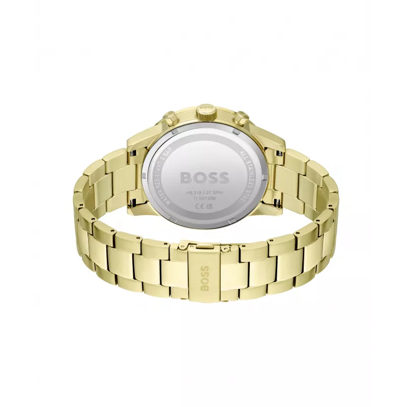 BOSS Watch Man 1513923 (46mm) - Zils ciparnīca, nerūsējošā tērauda hronogrāfs