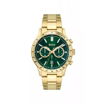 BOSS Watch Man 1513923 (46mm) - Zils ciparnīca, nerūsējošā tērauda hronogrāfs