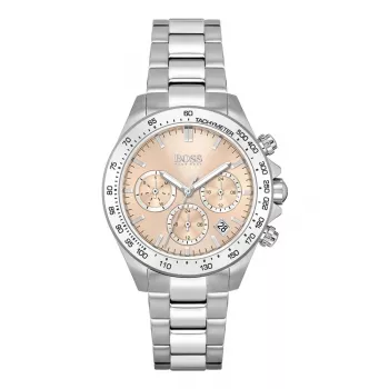 BOSS sieviešu 1502615 kvarca analogais pulkstenis 38mm nerūsējošā tērauda sieta siksniņa rožu zelta tonī