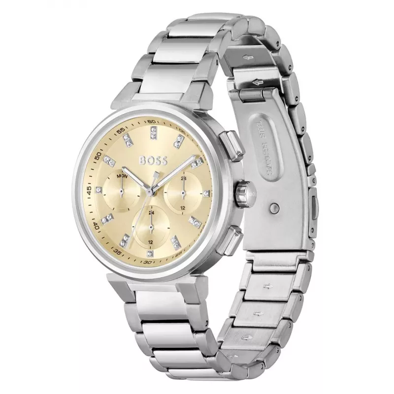 BOSS Sieviešu 1502676 Kvarca Pulkstenis 37mm Nerūsējošais Tērauds Sudrabs/Rozes Zelts