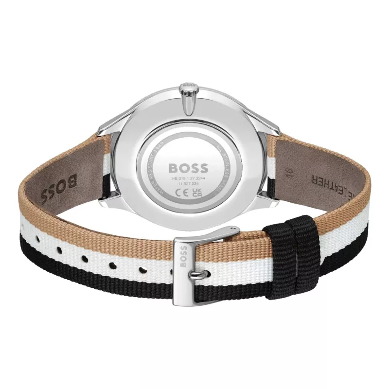 BOSS sieviešu 1502694 kvarca analogais pulkstenis 35mm sudraba nerūsējošā tērauda siets