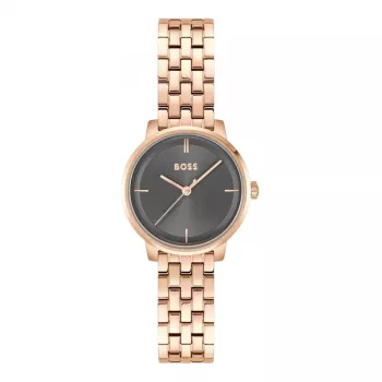 BOSS Sieviešu 1502820 Kvarca Pulkstenis 28mm Nerūsējošā Tērauda Siets Sudrabs