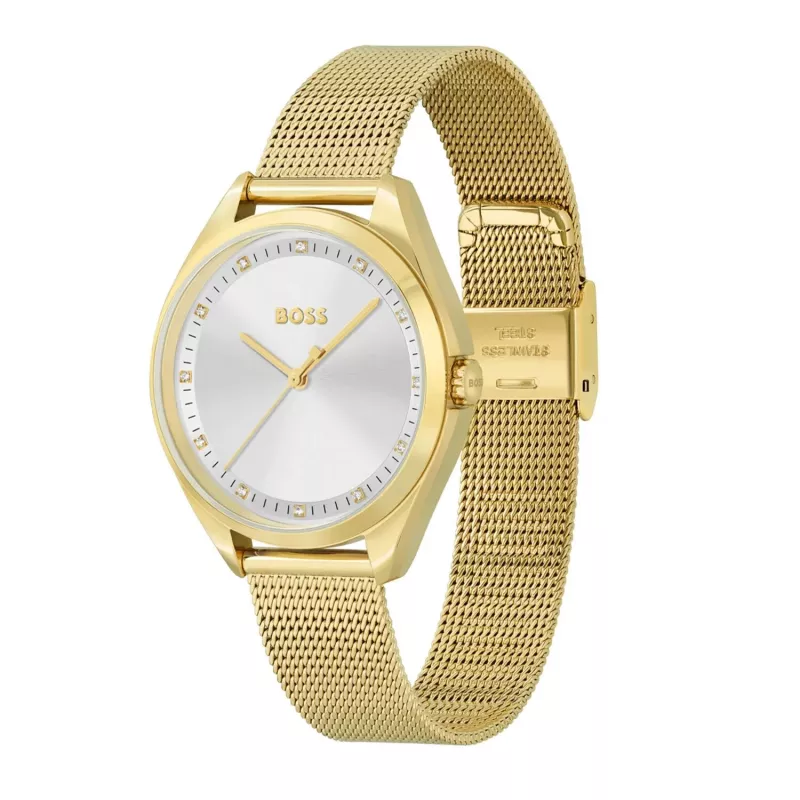 BOSS Sieviešu Purity kvarca pulkstenis 1502669 37mm Sudraba nerūsējošā tērauda siets