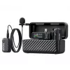 BOYA BOYAMIC 2-02 Bezvadu Mikrofona Sistēma 2.4GHz, AI Trokšņu Slāpēšana, 2 Uztvērēji + 1 Raidītājs (USB-C) Melns