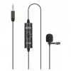 BOYA BY-M1S Omnidirectional Lavalier Mikrofons, 3.5mm Savienotājs, Melns