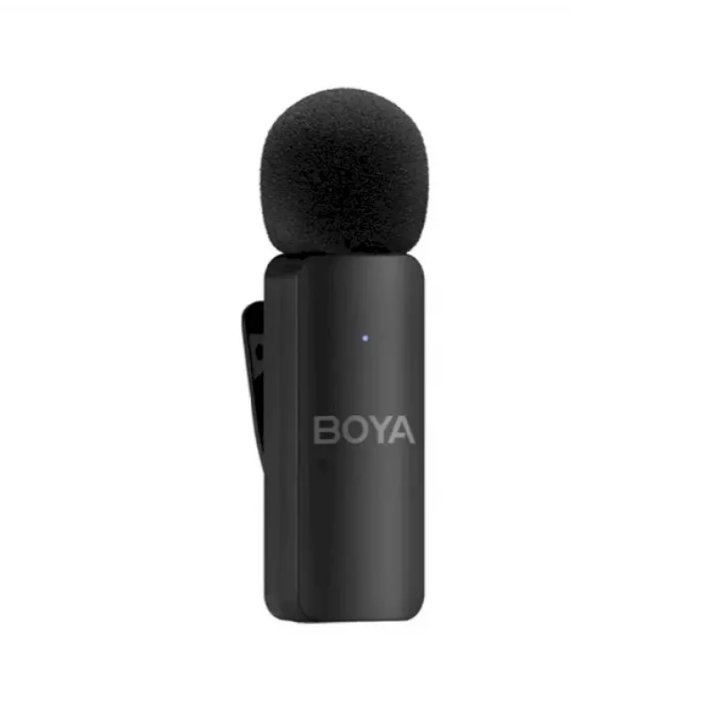 BOYA BY-V4 bezvadu mikrofonu sistēma 2.4GHz ar 4 raidītājiem un 1 uztvērēju (3.5mm savienotājs) Melna