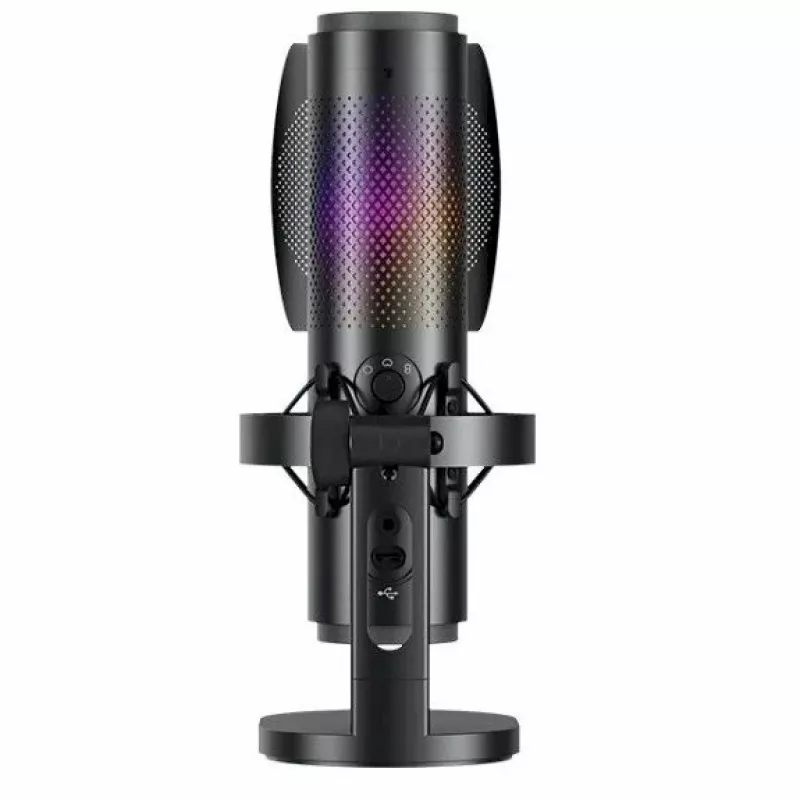 BOYA K9 Vada kondensatora mikrofons, omnidirekcionāls, trokšņu slāpēšana, reāllaika monitorings, USB-A/USB-C, melns