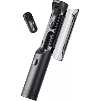 BOYA bezvadu mikrofons Magic-03 2.4GHz ar 2 raidītājiem un 2 uztvērējiem (Type-C un 3.5mm sievišķais) Melns EU
