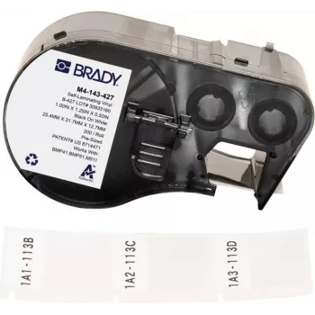 BRADY M4-143-427 etiķete BMP41/BMP51/M511 – balts poliolefīns, 41,28 mm x 2,13 m