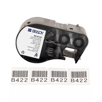Brady M4-49-422 pašlaminējošs vinila etiķešu rullis, 48,26 mm x 6,4 m, balts, priekš BMP41/BMP51/BMP53/M511
