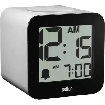 Braun BC 25 WP White Quartz Alarm Clock with Voice Output (67710)