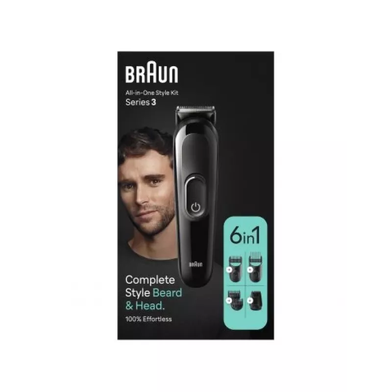 Braun MGK 3420 daudzfunkcionāls 6-in-1 matu un bārdas trimmeris sejai, matiem, degunam un ausīm