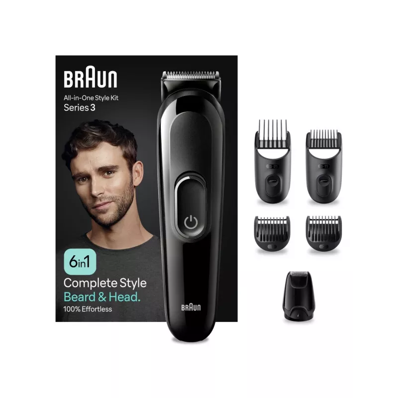 Braun MGK 3420 daudzfunkcionāls 6-in-1 matu un bārdas trimmeris sejai, matiem, degunam un ausīm