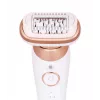 Braun Silk-épil 9 3D SES9-481 Slapjai un sausai lietošanai bezvadu epilators ar 40 pincetēm, SensoSmart, Smartlight, trimmeri, balts/rožu zelts