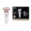Braun Silk-épil 9 Flex SkinSpa SES9-481 3D epilators, lietošanai slapjā un sausā veidā, balts/zelta