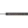 BRENNENSTUHL 6-vietīgs pagarinātājs ar 1x USB-C, 1x USB-A, pārsprieguma aizsardzība 13 500 A, 2 m kabelis, melns/antracīts