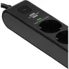 BRENNENSTUHL 6-vietīgs pagarinātājs ar 1x USB-C, 1x USB-A, pārsprieguma aizsardzība 13 500 A, 2 m kabelis, melns/antracīts