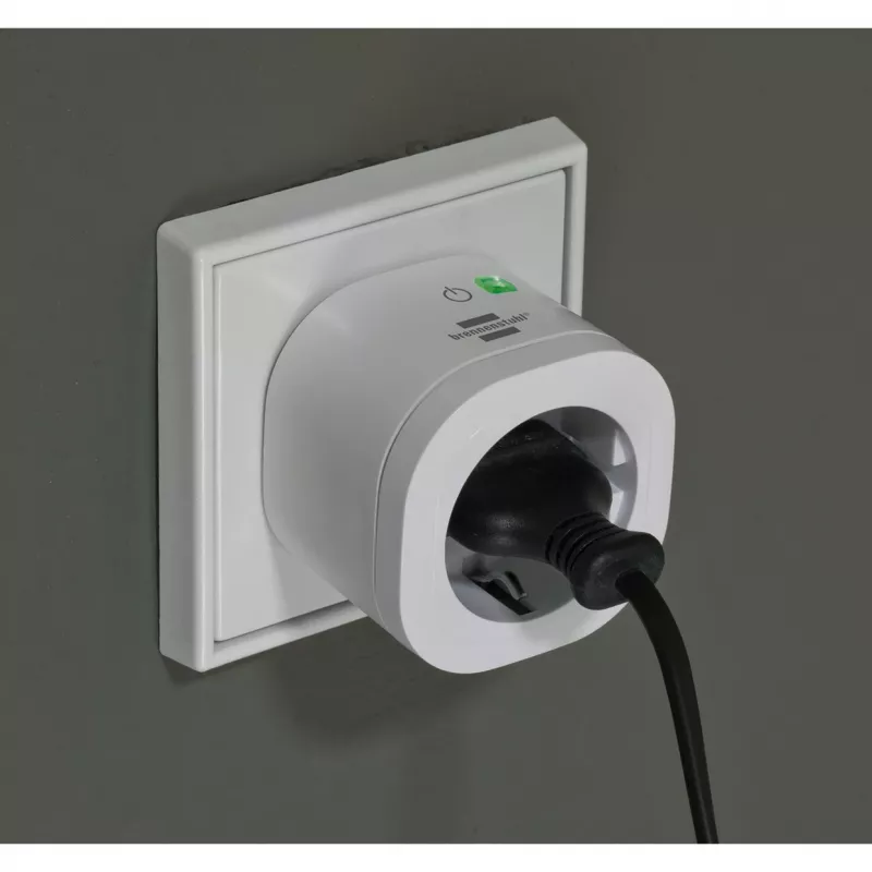 Brennenstuhl Connect WiFi Smart Plug WA 3600 XS02, White, Voice Control, Timer, App