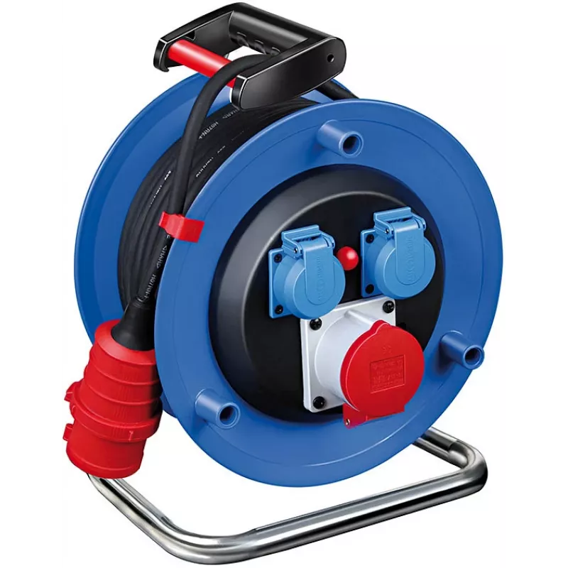 Brennenstuhl Garant CEE 1 kabeļa tītis H07RN-F 5G2.5 20m 3 CEE kontaktligzdas IP44 melns 400V 16A 1237990