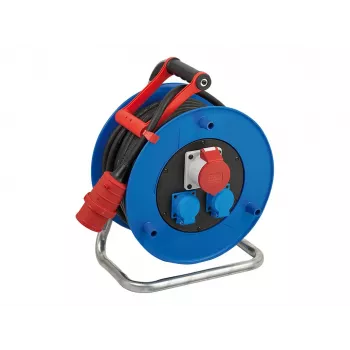 Brennenstuhl Garant CEE 1 kabeļa tītis H07RN-F 5G2.5 20m 3 CEE kontaktligzdas IP44 melns 400V 16A 1237990