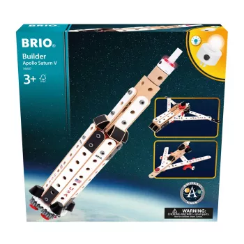 BRIO Builder NASA Apollo Saturn V Konstrukcijas komplekts, 34 daļas, vecumam no 3 gadiem