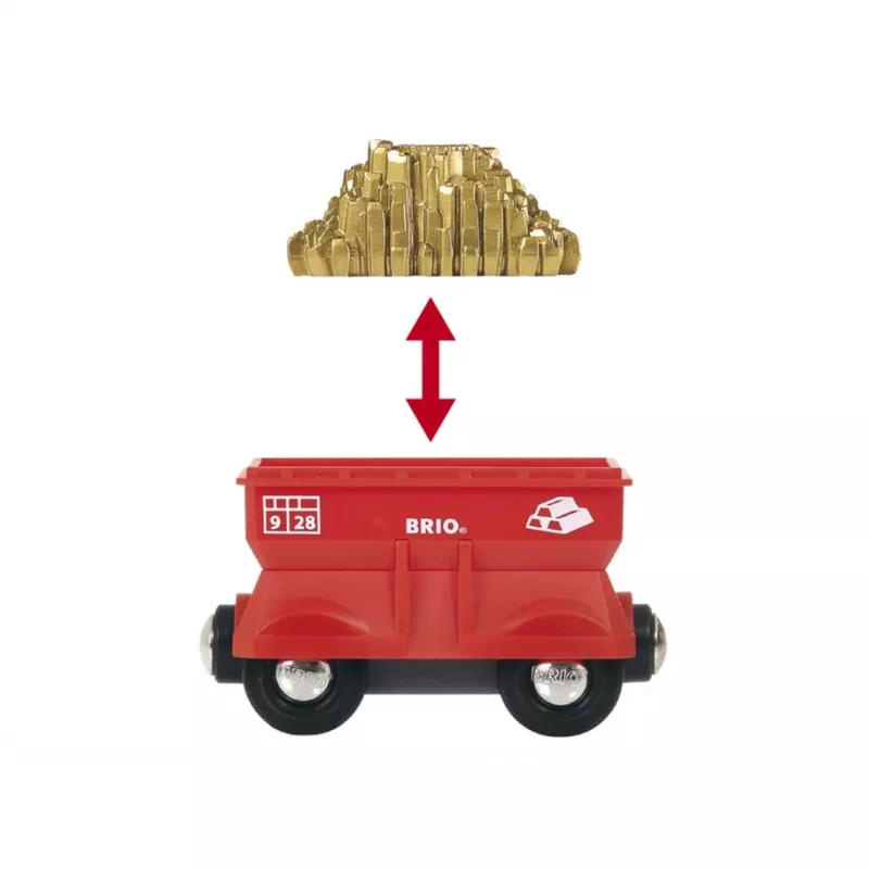 BRIO World krāns un kalnu tunelis koka dzelzceļa komplekts