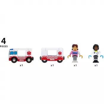 BRIO World Rescue ātrās palīdzības rotaļu transportlīdzeklis