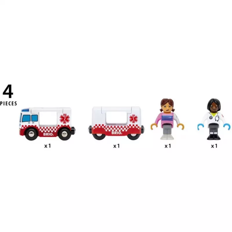 BRIO World Rescue ātrās palīdzības rotaļu transportlīdzeklis