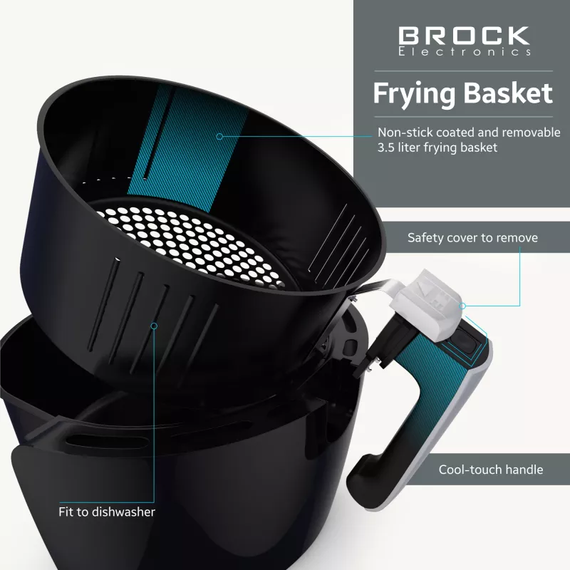 Brock AFD 3502 BK Fritieris 3.5L 1200W Melns