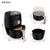 Brock AFM 3501 BK gaisa friteris 3,5L 1300-1500W melns digitālais groza friteris