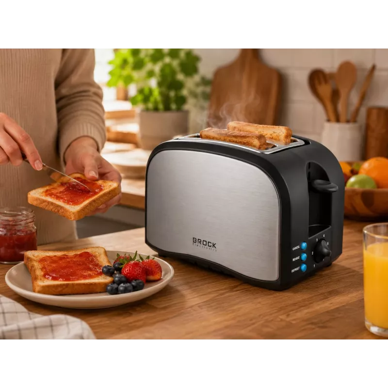 Brock BT 1003 SS maizes grauzdētājs 800W, melns/nerūsējošais tērauds