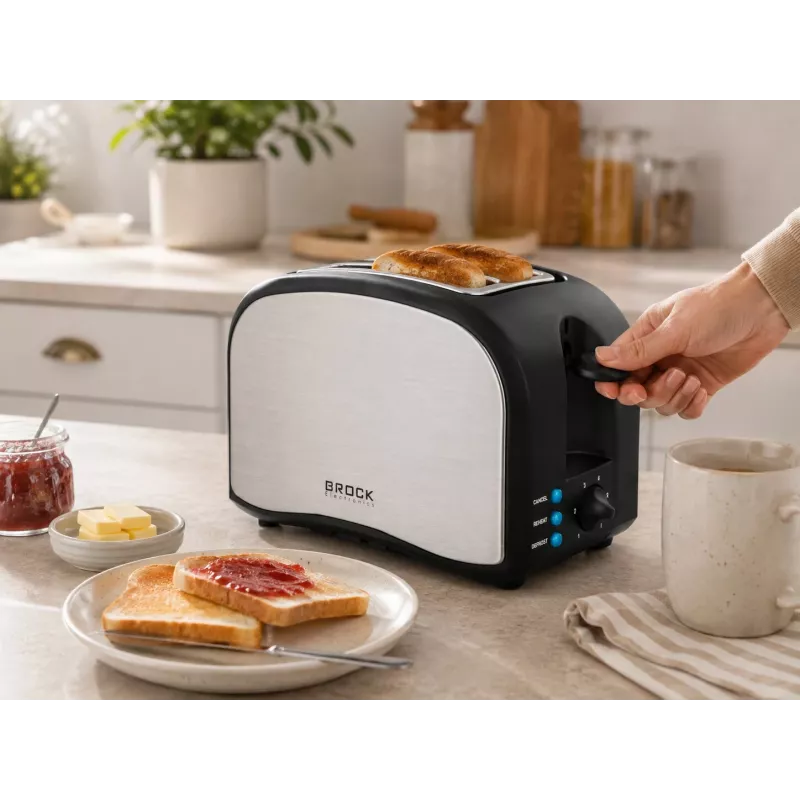 Brock BT 1003 SS maizes grauzdētājs 800W, melns/nerūsējošais tērauds