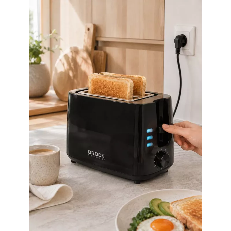 Brock BT 1005 BK tosteris 800W, melns