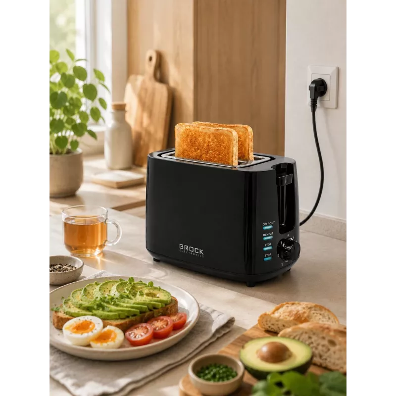 Brock BT 1005 BK tosteris 800W, melns