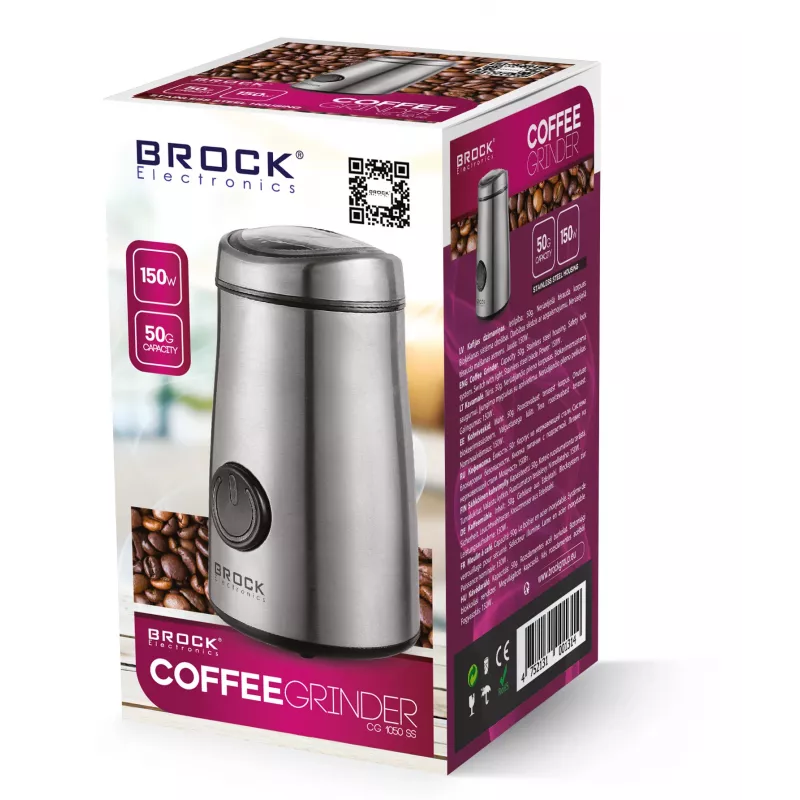 Brock CG 1050 SS kafijas dzirnaviņas 150W, tērauds